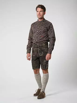 GWEIH & SILK | Pantalones de cuero BORIS | braun